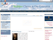 Tablet Screenshot of claytoncountypublichealth.org